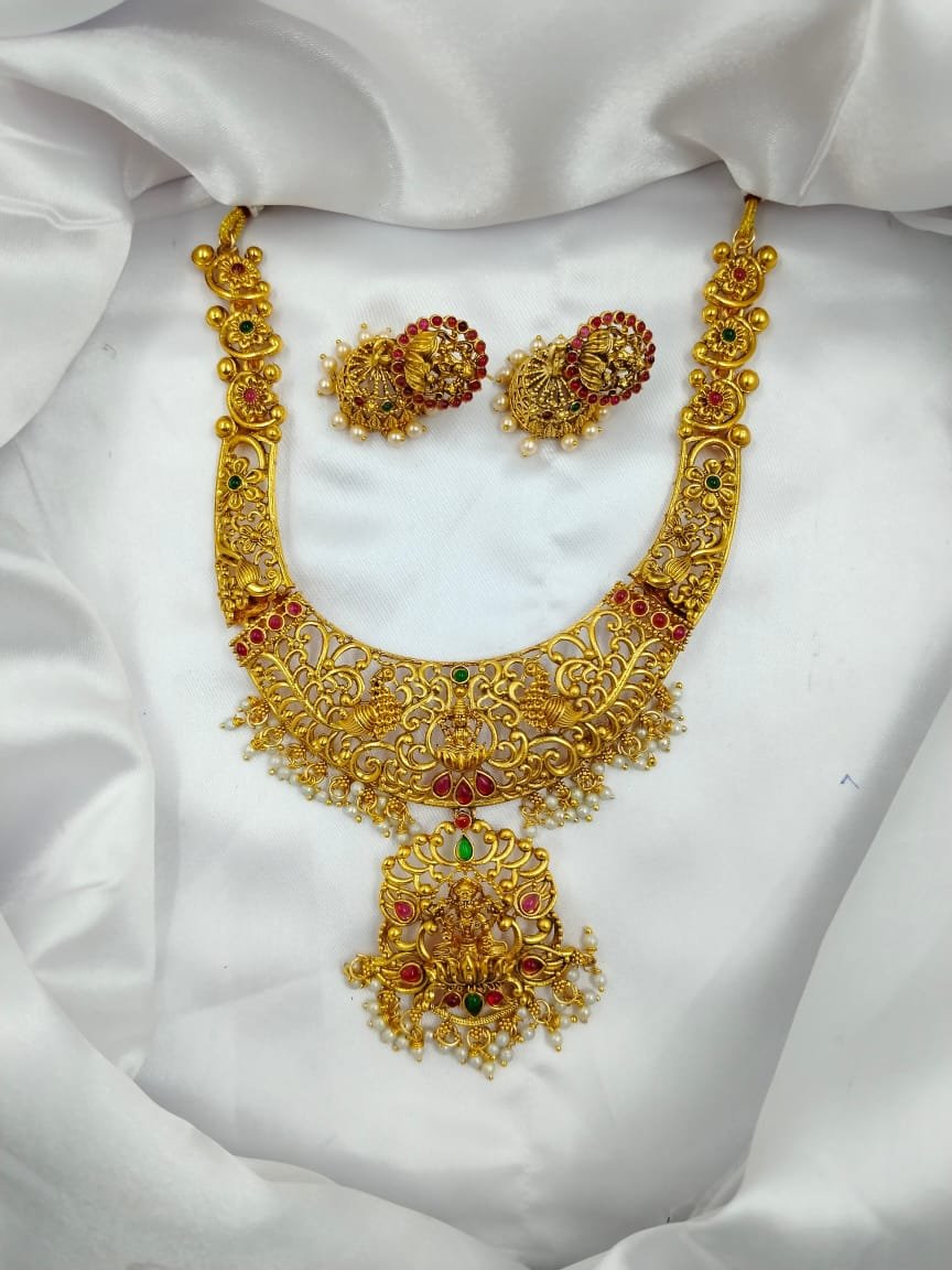 premium quality matte finish necklace set