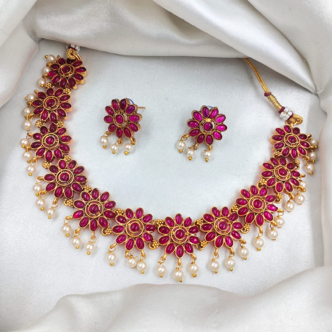 WhatsApp Image 2024-11-03 at 6.46.14 PM (1) premium quality matte finish necklace set - Image 1