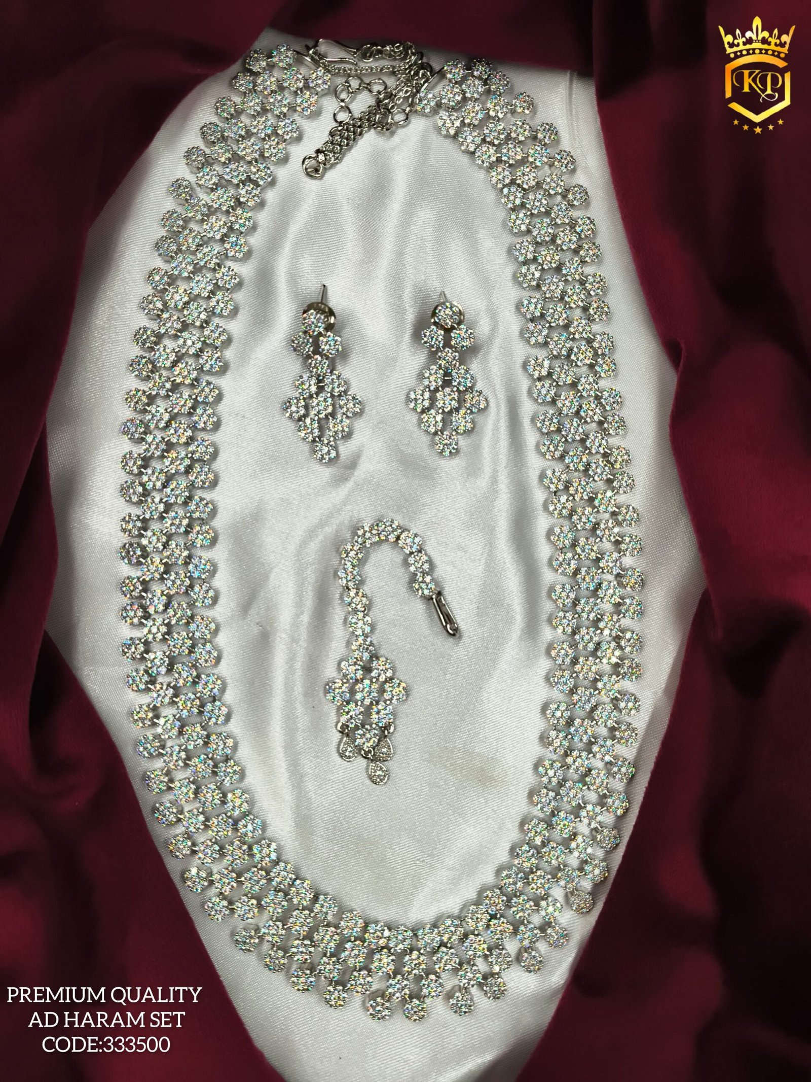 WhatsApp Image 2024-11-15 at 4.10.30 PM PREMIUM QUALITY AD STONE HARAM SET - Image 1