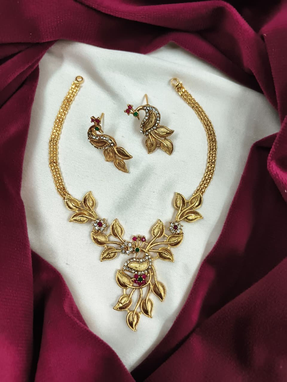 premium quality matte finish necklace set