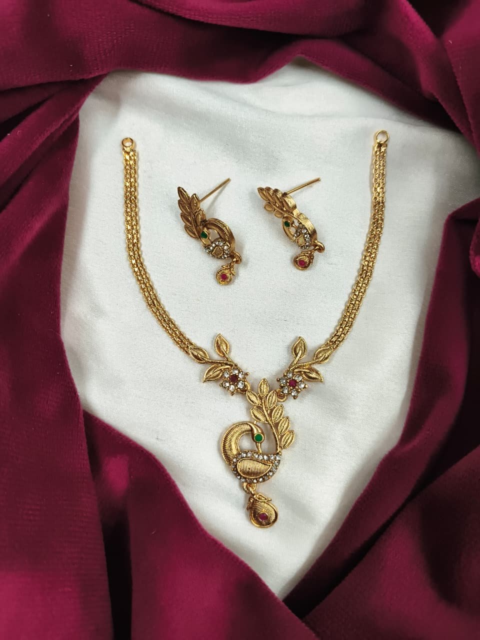 premium quality matte finish necklace set