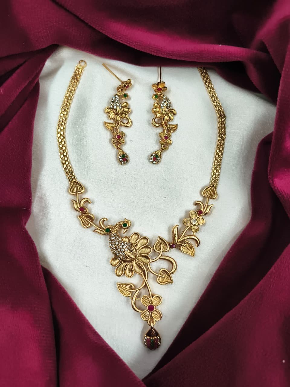 premium quality matte finish necklace set