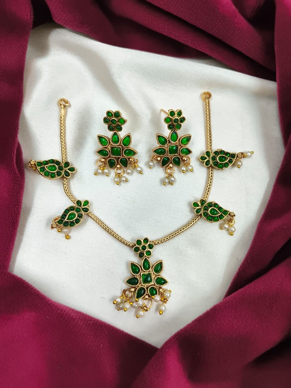 premium quality matte finish necklace set